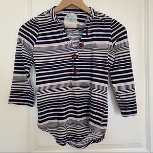 Free People | Striped Shirt with Button Detail